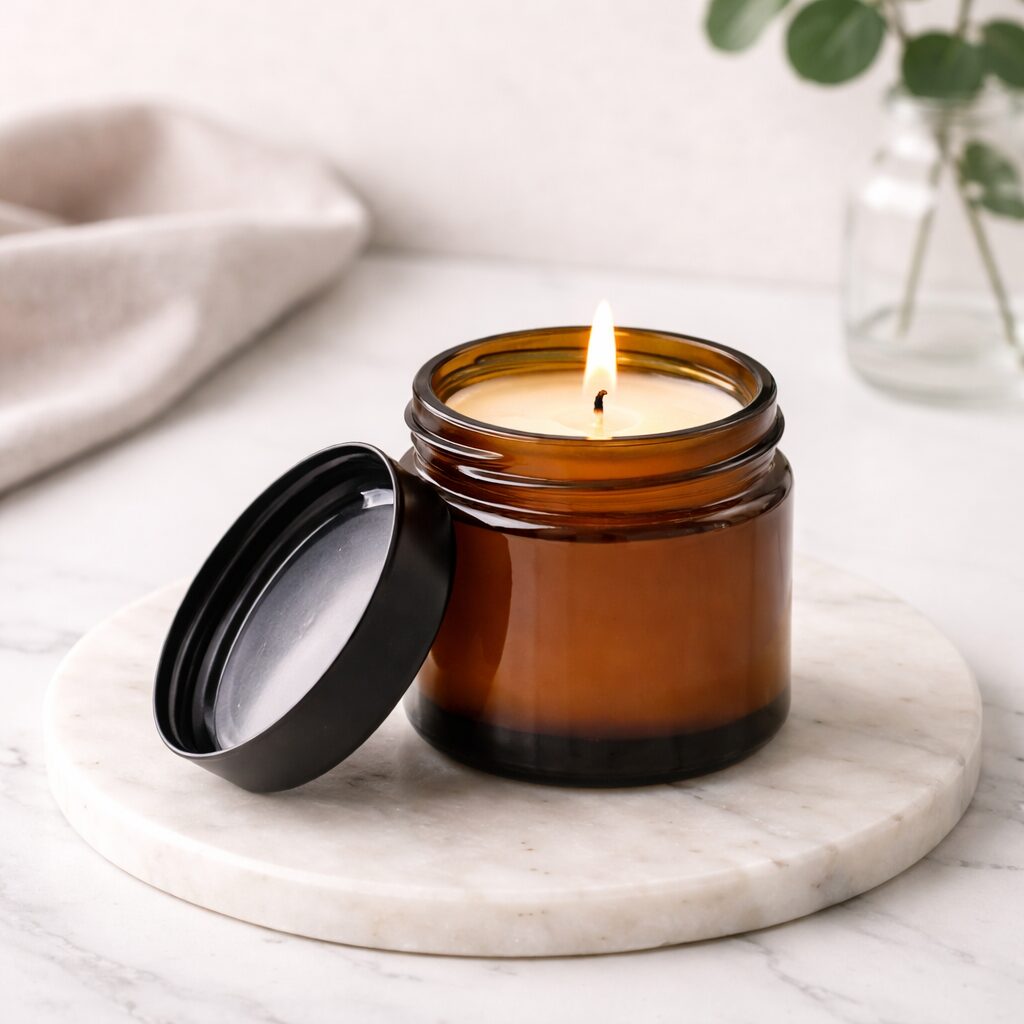 Kaars potten - Bruin Glas - Afbeelding 2