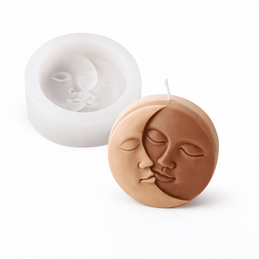 Kaars mal - Maan / Zon gezicht