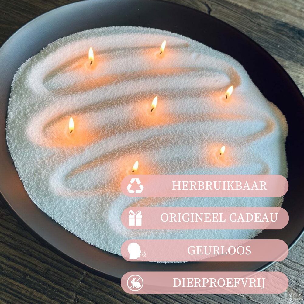 ZoëZo® Kaarsenzand Wolken Wit - Afbeelding 3