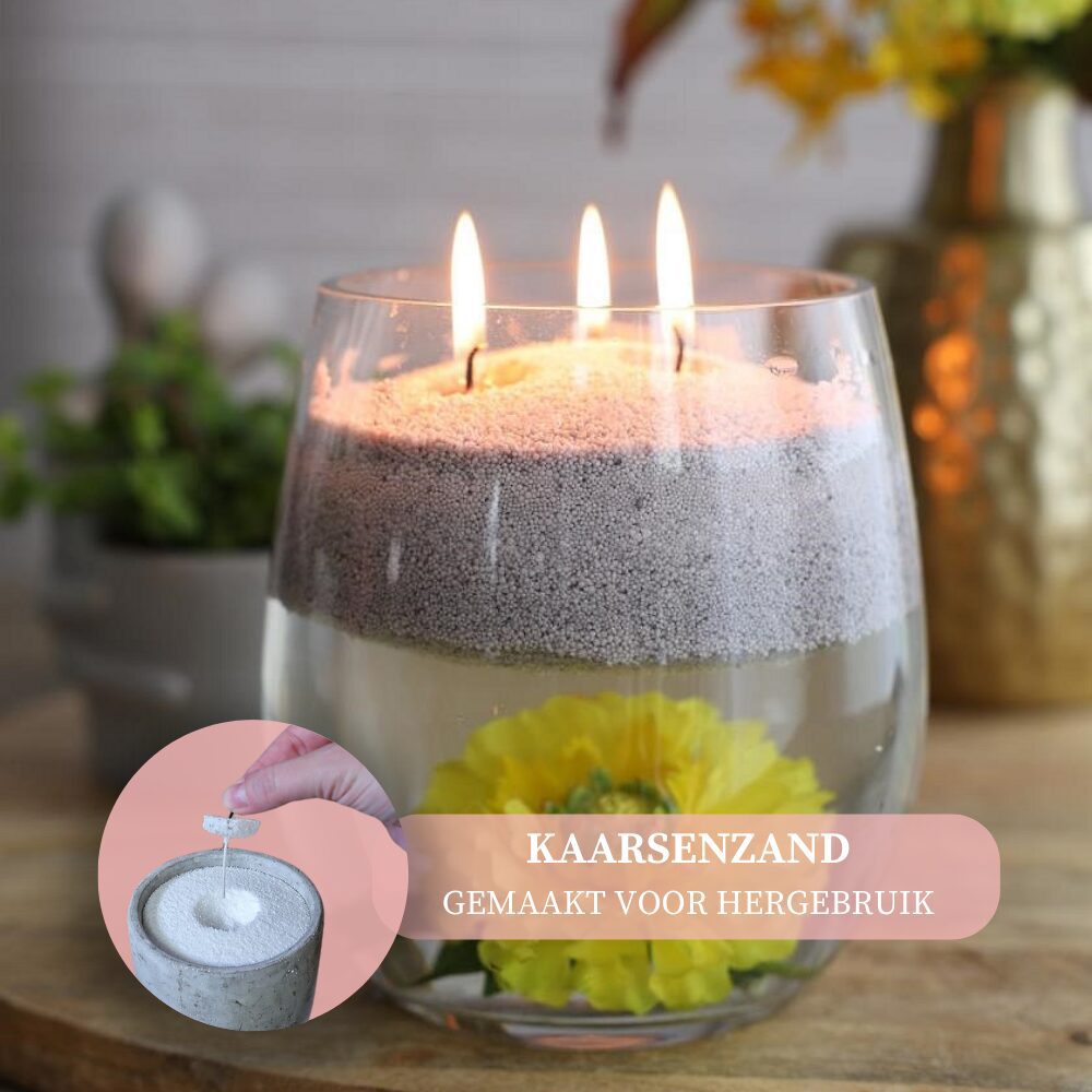 Kaarsenzand Grijs/Paars - Afbeelding 3