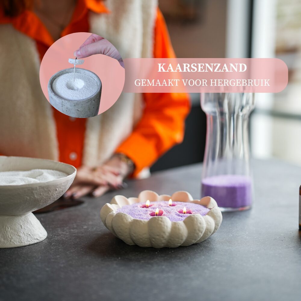 Geurend Kaarsenzand Paars Lavendel - Afbeelding 3