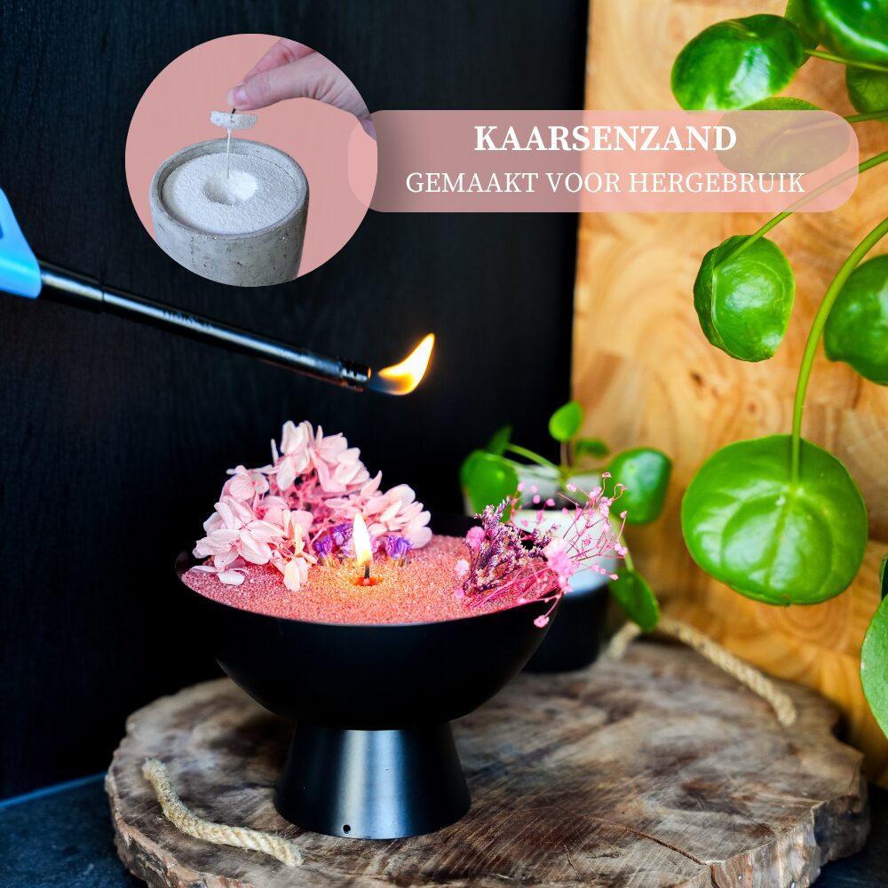 Geurend Kaarsenzand Roze Rose - Afbeelding 3