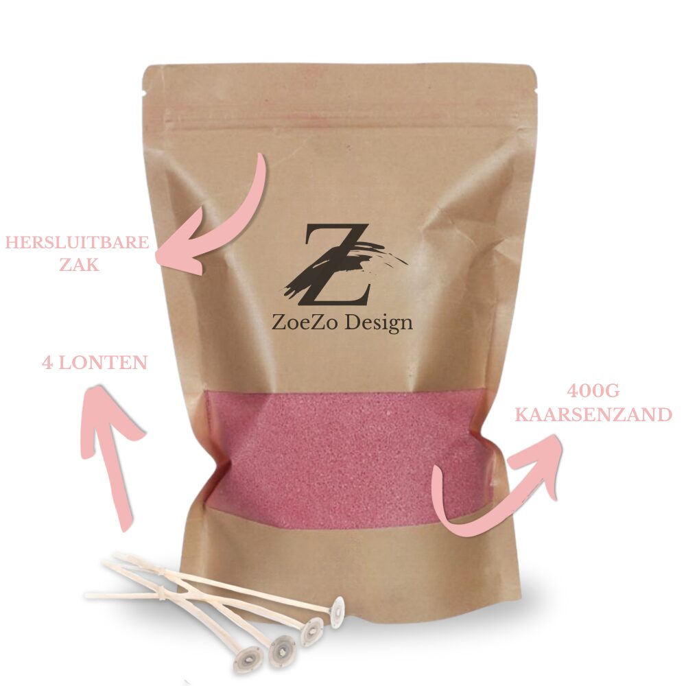 Geurend Kaarsenzand Roze Rose - Afbeelding 4