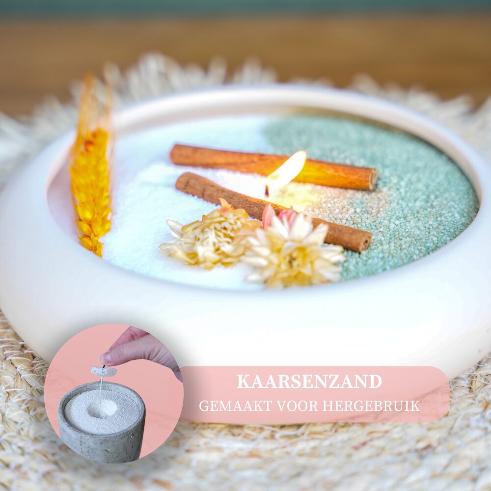 Geurend Kaarsenzand Groen Jasmijn - Afbeelding 3