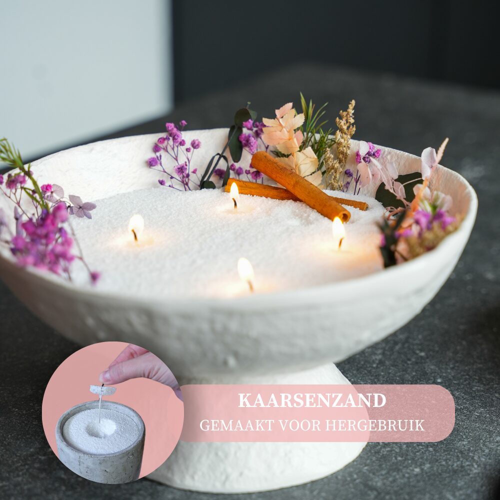 Geurend Kaarsenzand Wit Vanille - Afbeelding 3