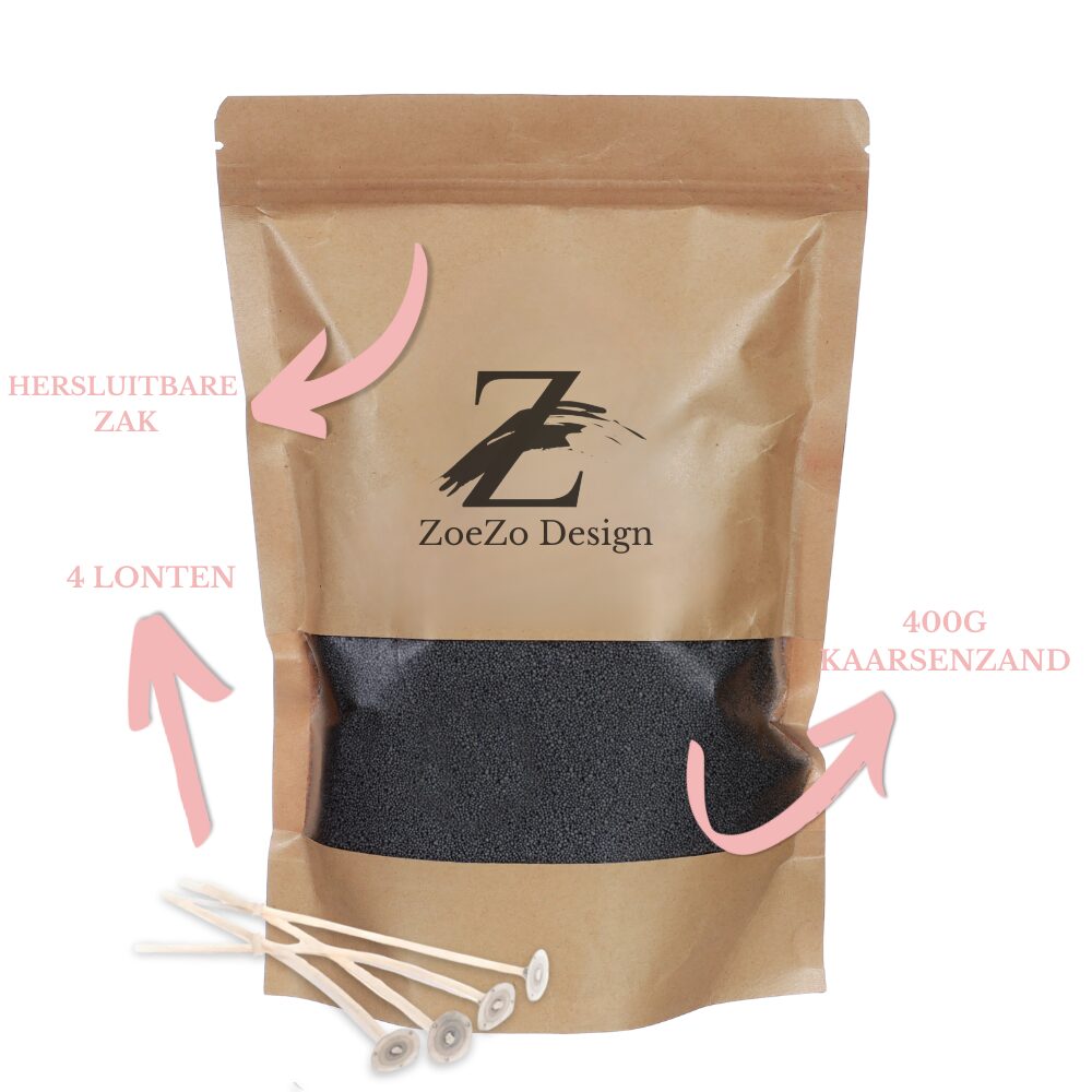 Geurend Kaarsenzand Zwart Musk - Afbeelding 4