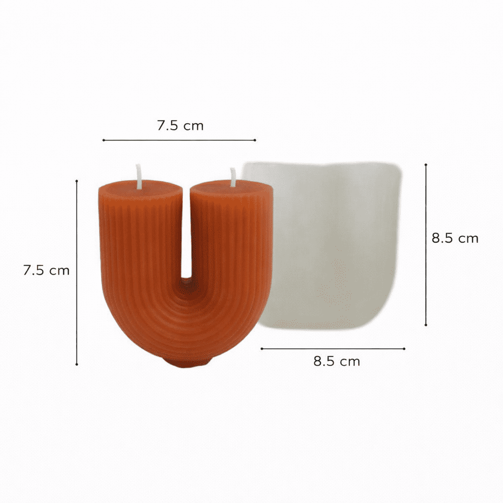 Kaars mal - U vorm - Afbeelding 2