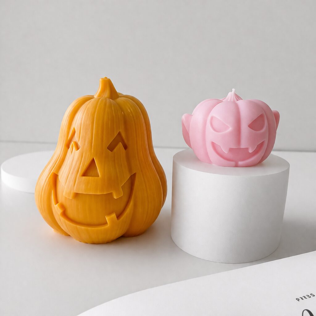 Kaars mal - Schedel Pompoen - Afbeelding 3