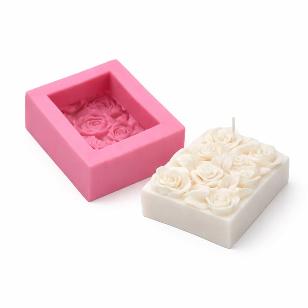 Kaars mal - Rozen Blok