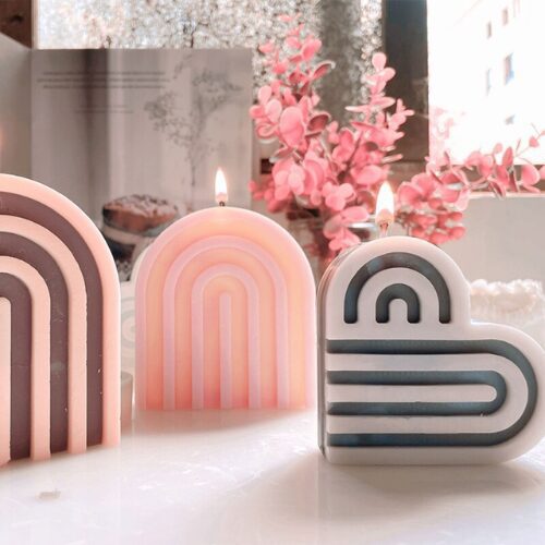 Kaars mal - Regenboog Bogen - Afbeelding 3