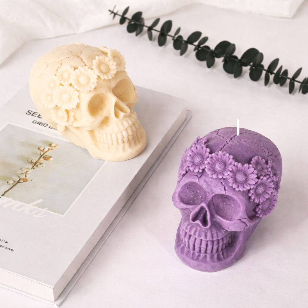 Kaars mal - Skelet hoofd - Afbeelding 3