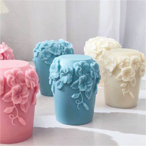 Kaars mal - Cilinder Bloemen Set - Afbeelding 4