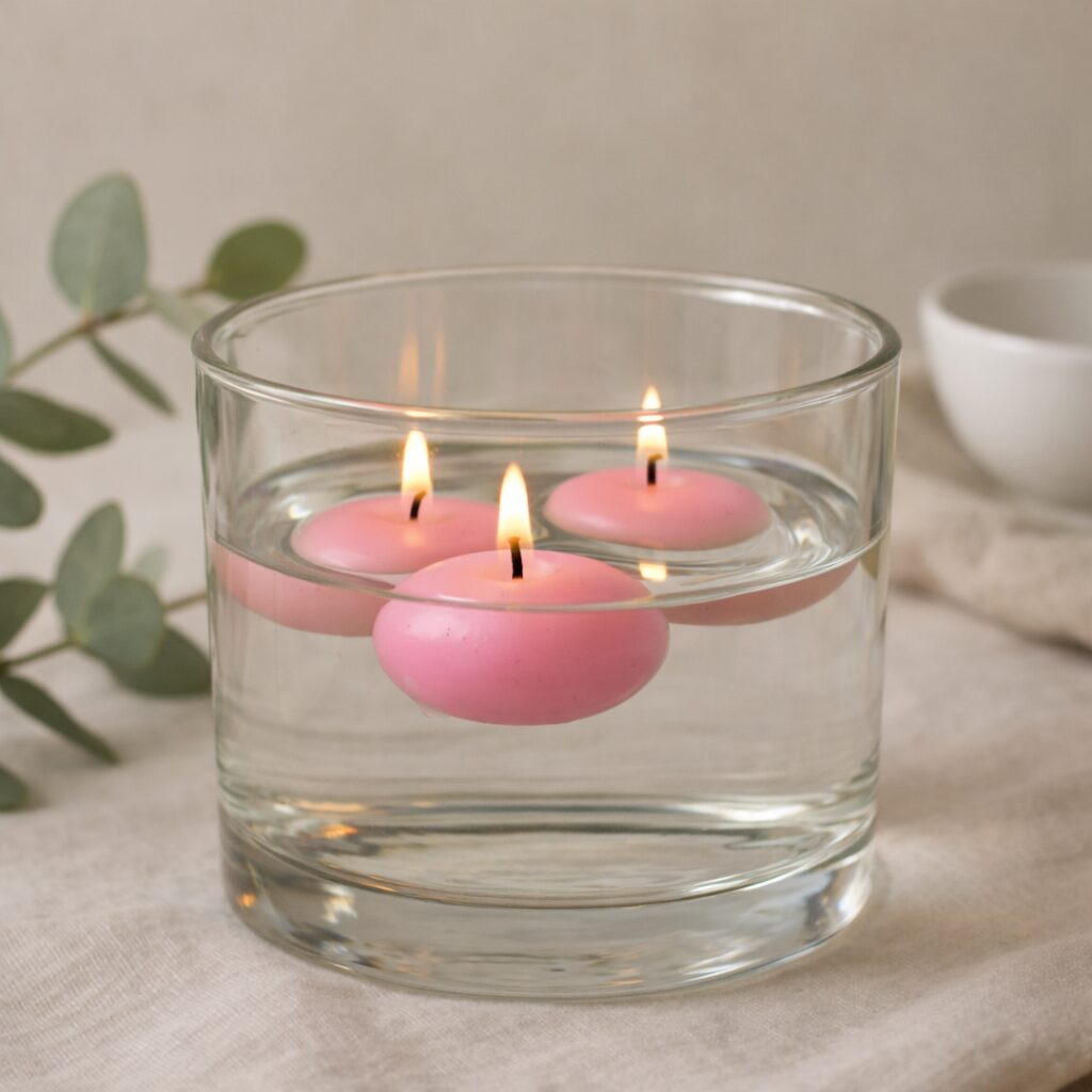 Kaars mal - Grote Drijvende Theelichtjes Set 5 Stuks - Afbeelding 3