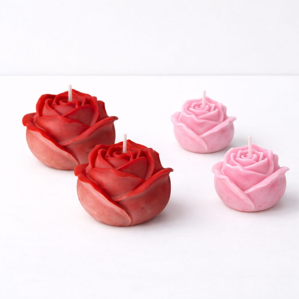 Kaars mal - Rozen Set 4 Stuks - Afbeelding 3