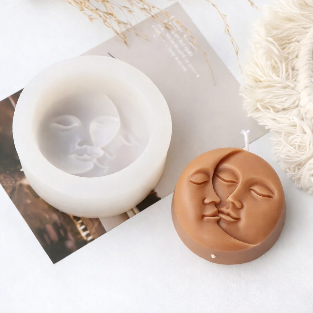 Kaars mal - Maan / Zon gezicht - Afbeelding 3