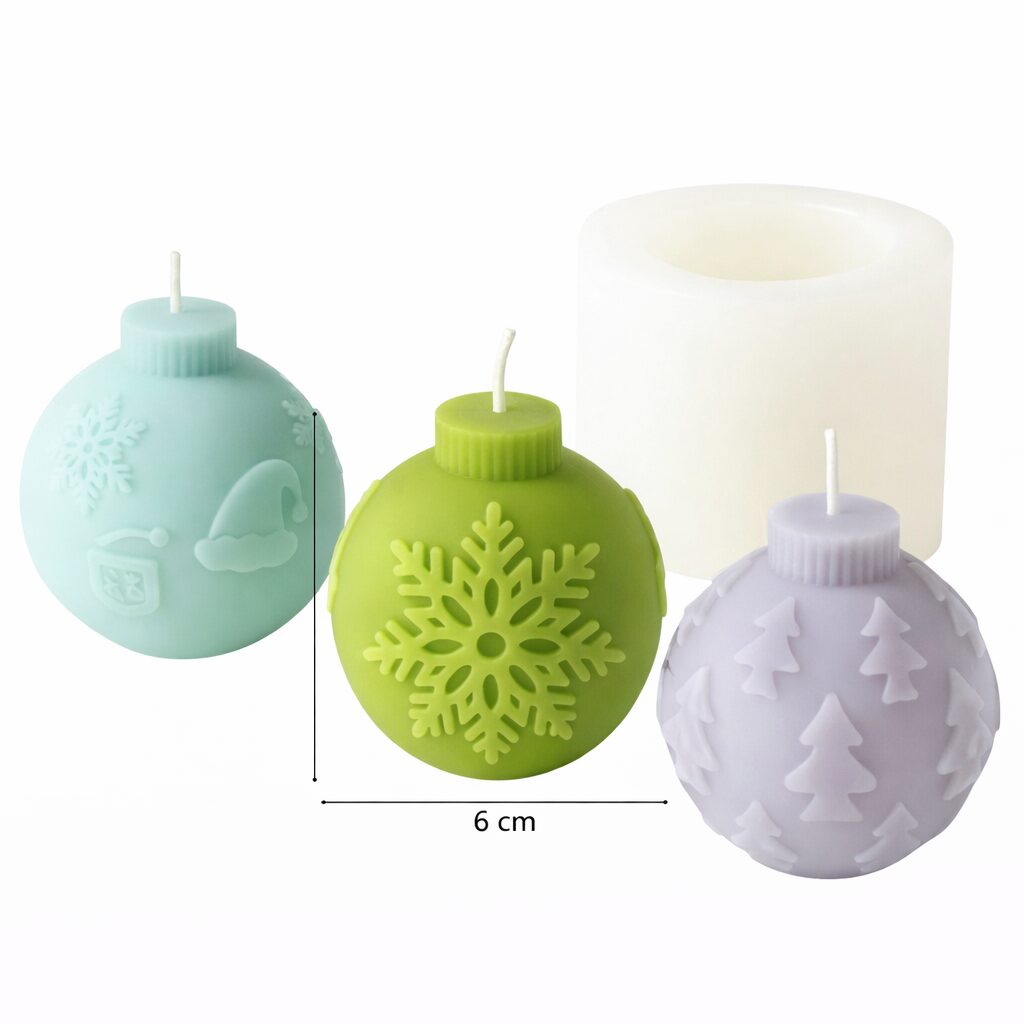 Kaars mal - Kerstballen 3 Stuks - Afbeelding 2