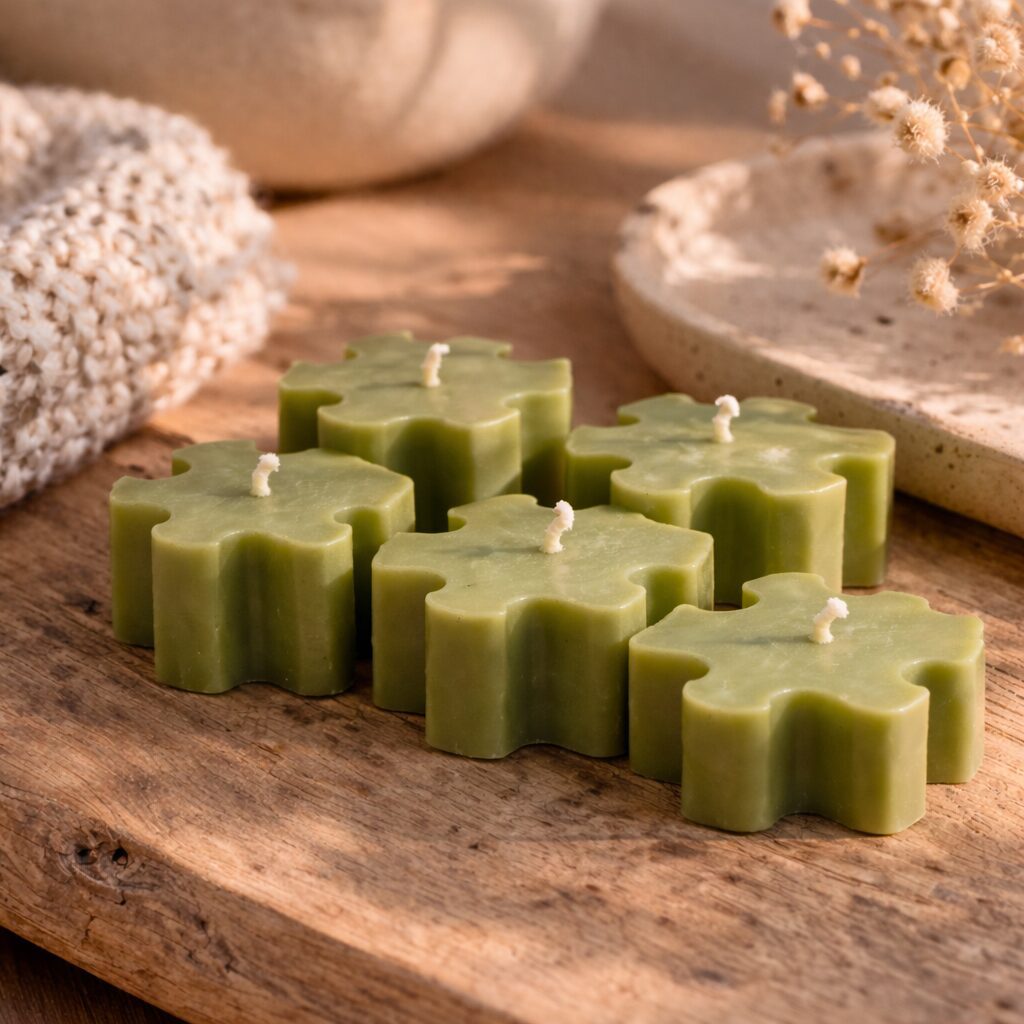 Kaars mal - Puzzelstukjes Mat - Afbeelding 3