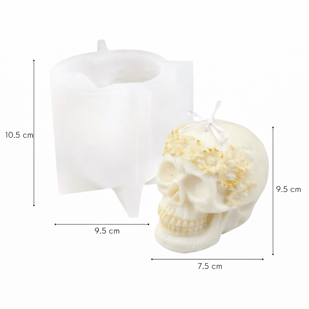 Kaars mal - Skelet hoofd - Afbeelding 2