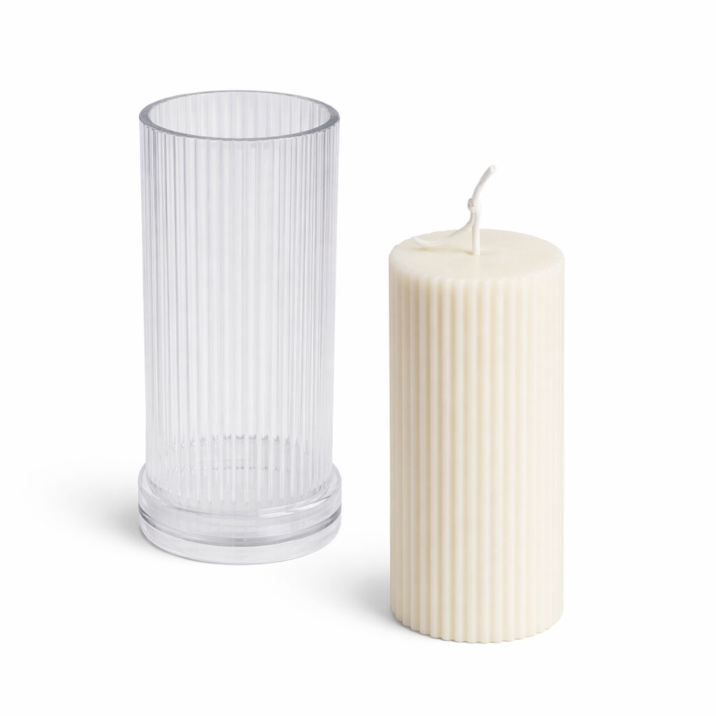 Kaars mal - Stompkaars Ribbels Middel