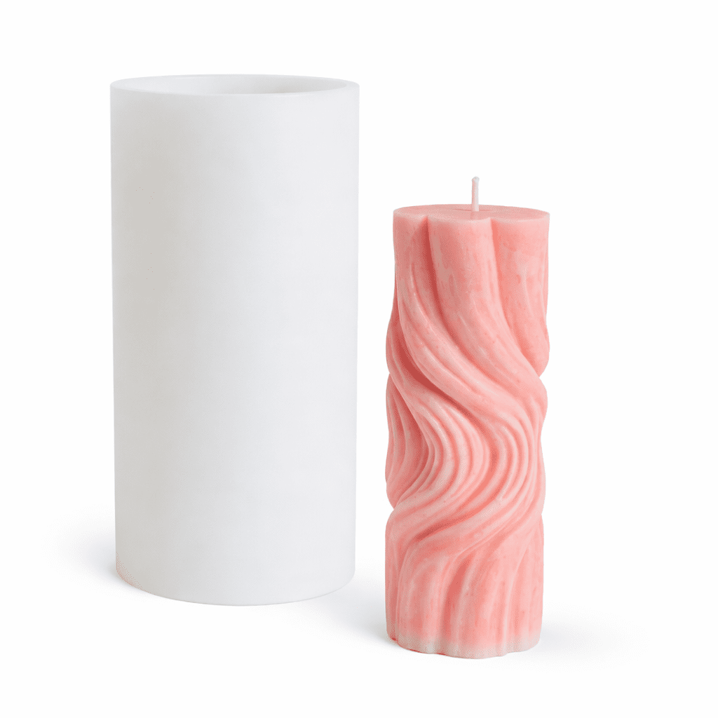 Kaars mal - Cilinder Golvend