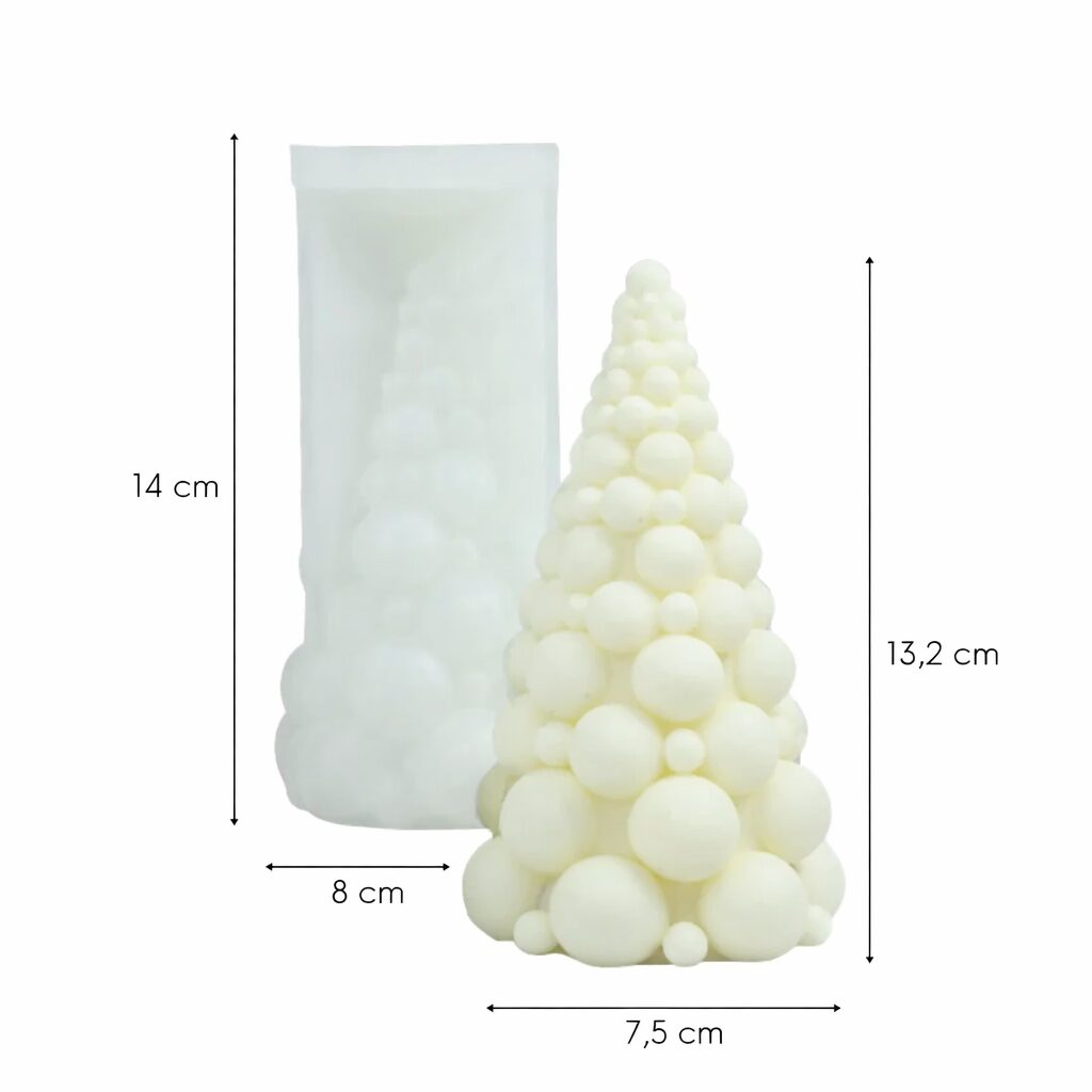 Kaars mal - Kerstboom bolletjes - Afbeelding 2