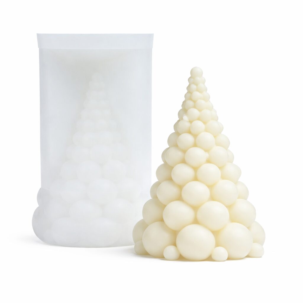 Kaars mal - Kerstboom bolletjes