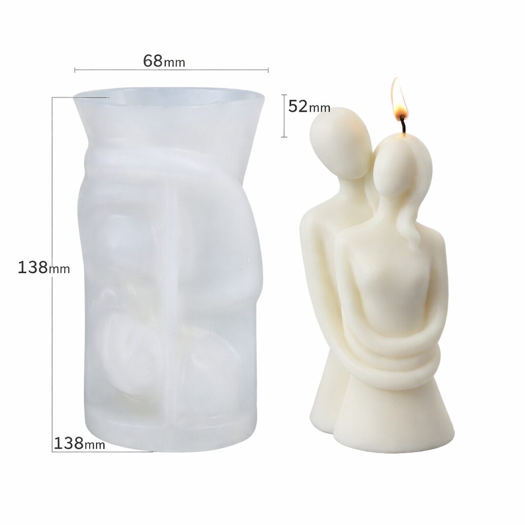 Kaars mal - Knuffelend Koppel - Afbeelding 2