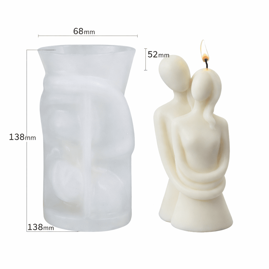 Kaars mal - Knuffelend Koppel - Afbeelding 2