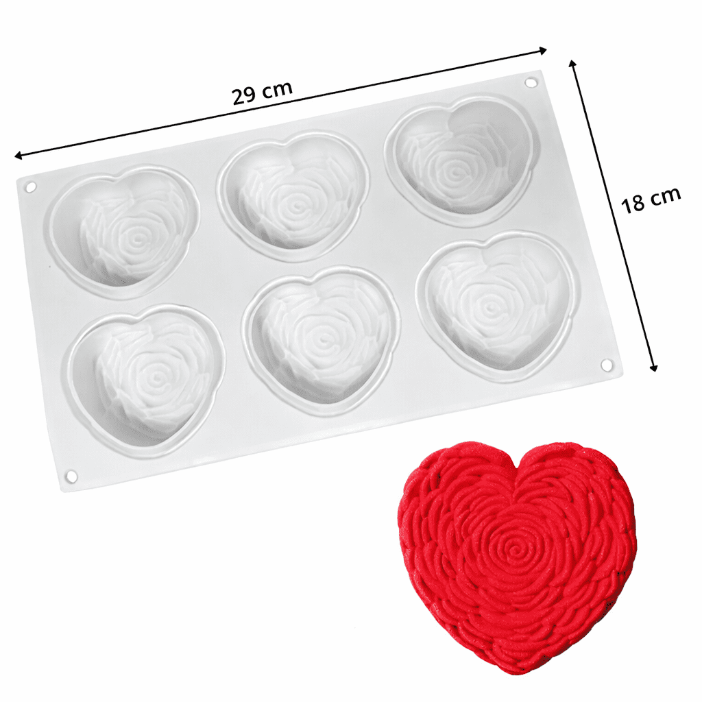 Kaars mal - Hartjes Rozen - Afbeelding 2