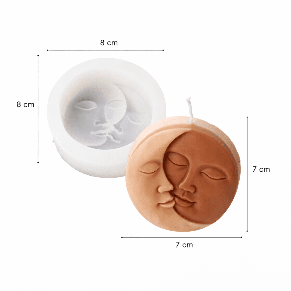 Kaars mal - Maan / Zon gezicht - Afbeelding 2