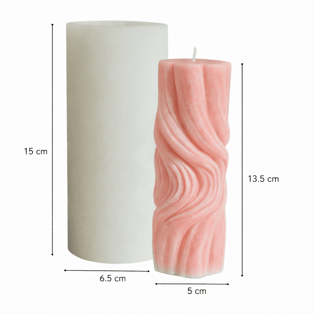 Kaars mal - Cilinder Golvend - Afbeelding 2
