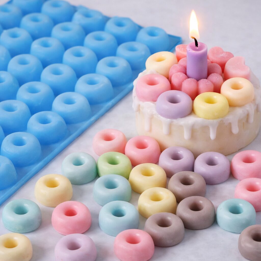 Kaars mal - Kleine Donuts Mat - Afbeelding 4