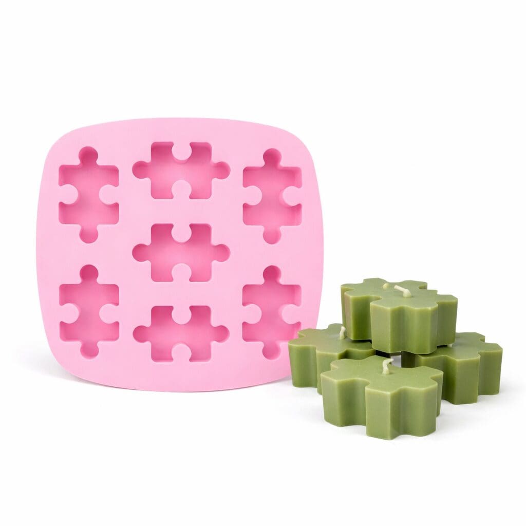 Kaars mal - Puzzelstukjes Mat