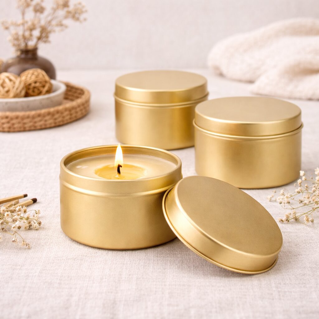 Kaars Potten - Goud - Afbeelding 2