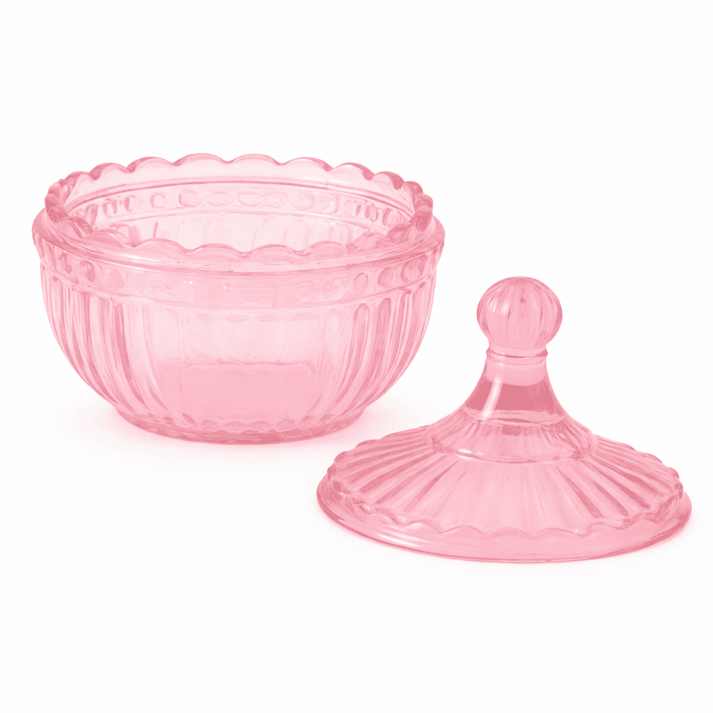Kaars Potten - Glas Roze