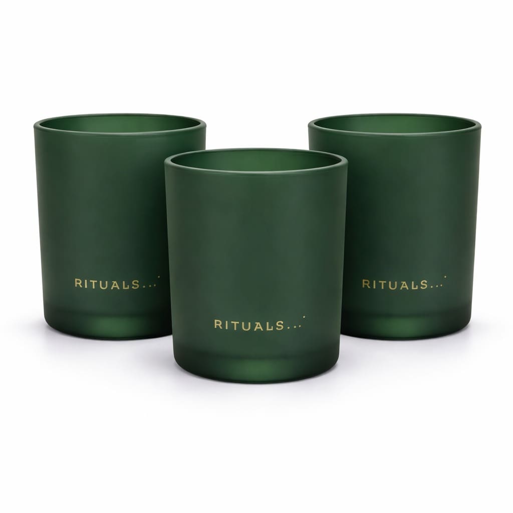 Kaars potten - Groen Mat Glas