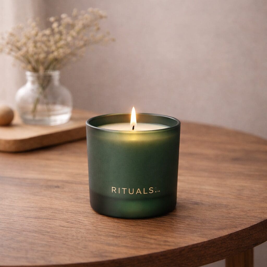 Kaars potten - Groen Mat Glas - Afbeelding 2
