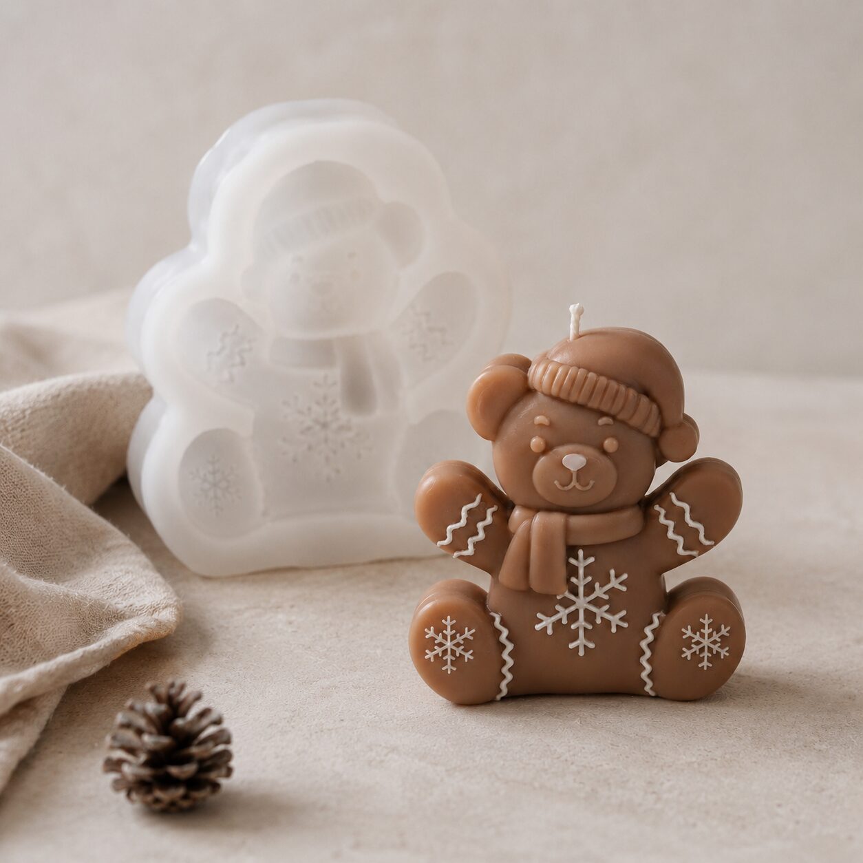 Kaars mal - Kerstbeer - Afbeelding 3